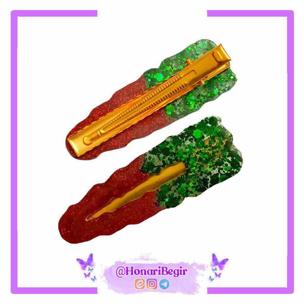 هنری بگیر | HonariBegir | گیره سر | گیره سر رزینی | گیره سر شیک | رزین | اثر هنری | اثر هنری ایران | گیره سر رزینی ملونیا