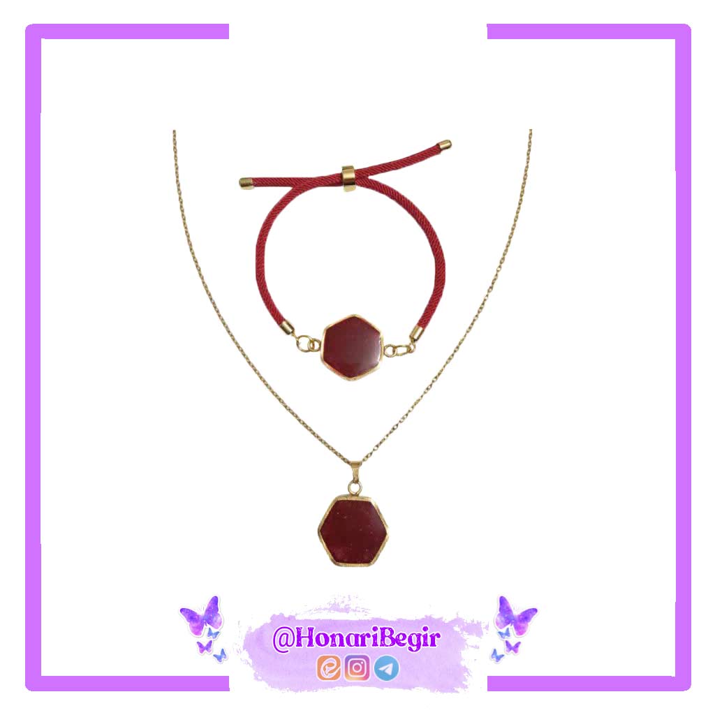 نیم ست زیورآلات رزینی ناریسا